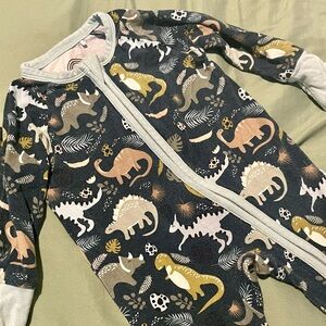 Emerson and Friends Green Dinosaur Footie Romper (0-3M)